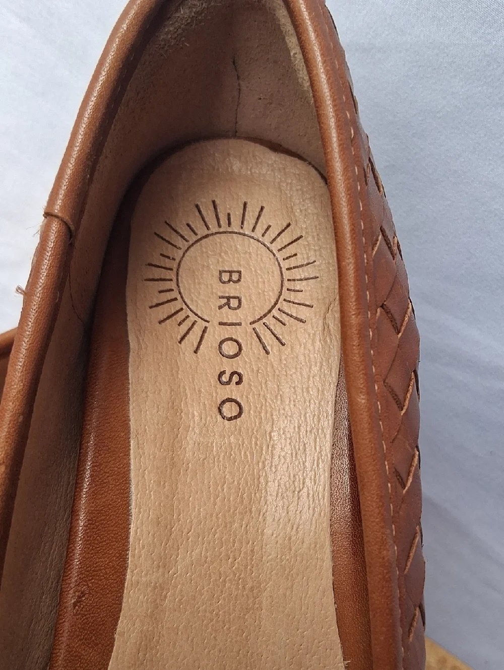 Brioso Mera  Woven  Leather Heels 8 brown